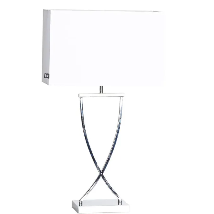 Omega Bordslampa 69 cm Krom/Vit