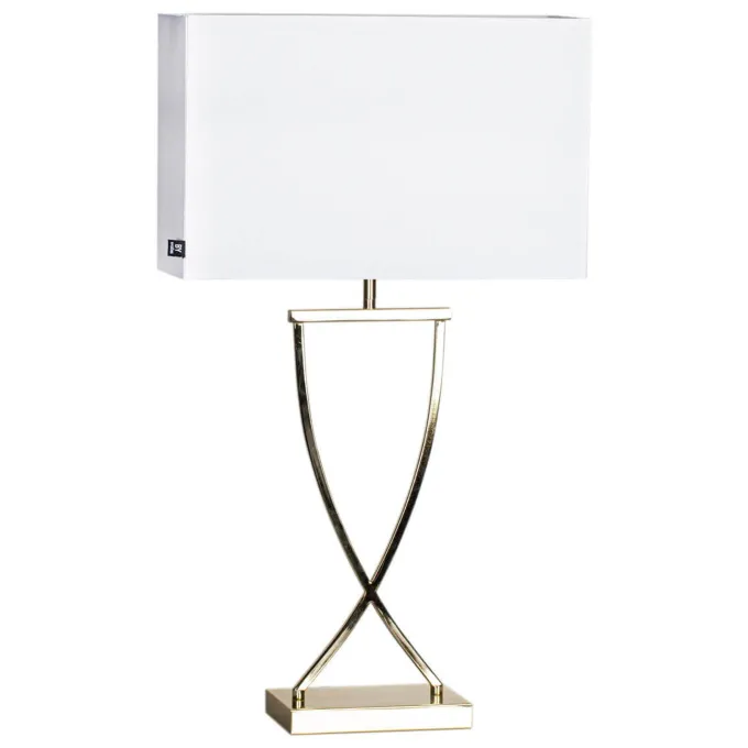 Omega Bordslampa 69 cm Mässing/Vit