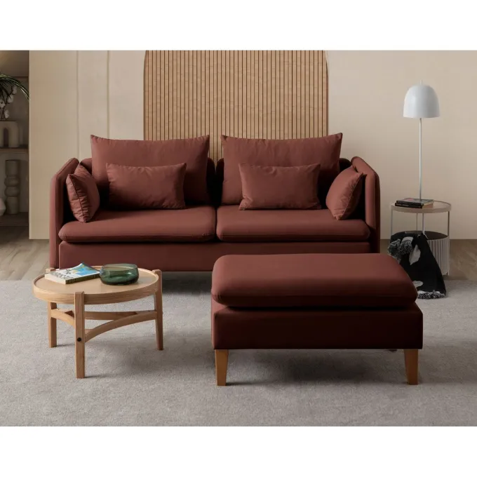 Oslo (195 x 75 x 100 cm) 3-sitssoffa Kakelröd