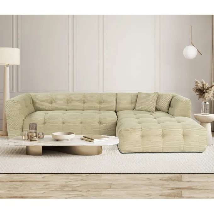 Oslo Corner (300-150 x 100 x 72 cm) Hörnsoffa Grön