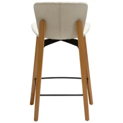Paragon Barstol Bone White bouclé, Oak