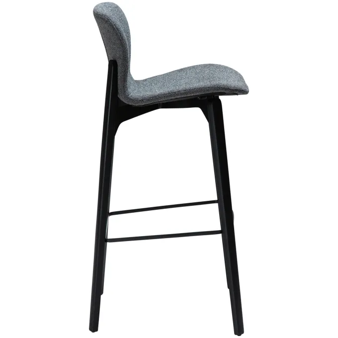 Paragon Barstol Pebble Grey Bouclé, Black 75 cm