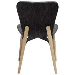Paragon Stol Raven Black bouclé, Light Oak