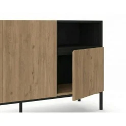 Paramaribo 140 (140 x 80 x 41,8 cm) Konsolbord Naturlig ekträ svart sandsten