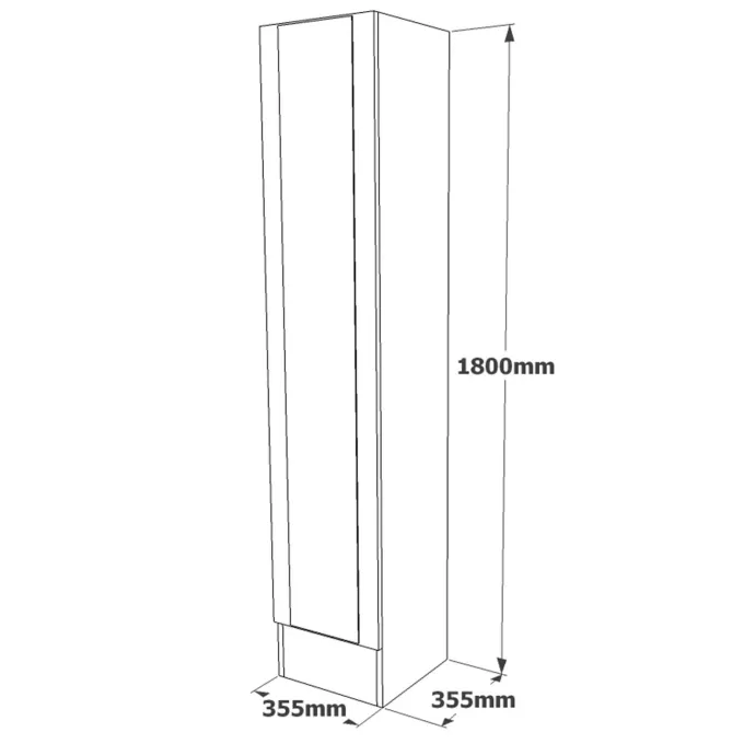 Paramaribo Slim (90 x 180 x 34 cm) Atlantisk furu Hallstativ