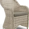 Paulina Fåtölj beige konstrotting med beige dyna