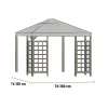 Paviljongtak till Hov Grå, 350 cm