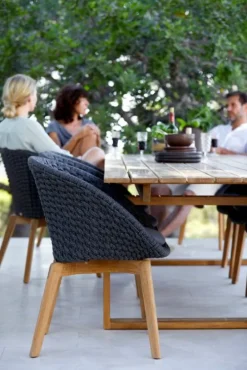 Peacock Stol Dark Grey/Teak