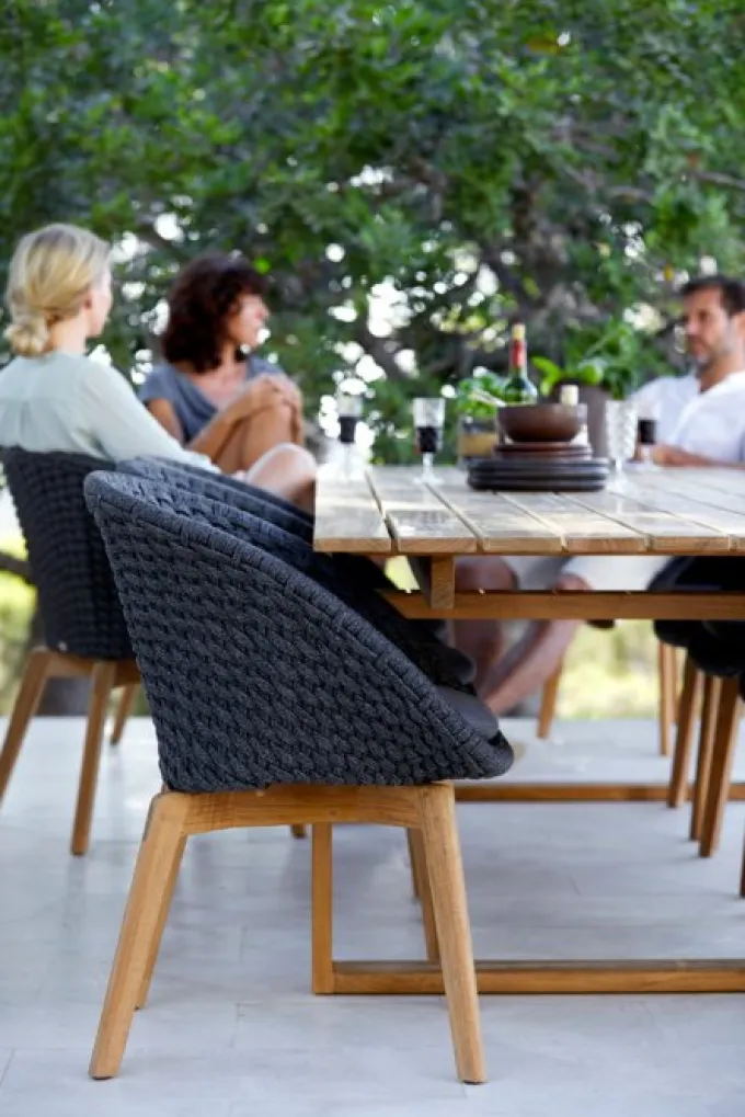 Peacock Stol Dark Grey/Teak
