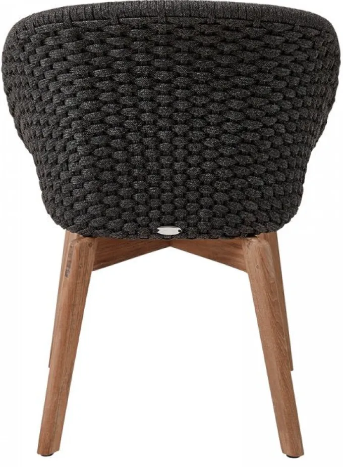 Peacock Stol Dark Grey/Teak