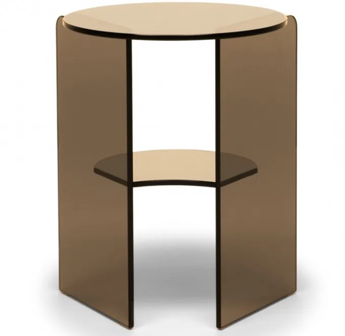 Pepe Soffbord Glas 40cm Bronze