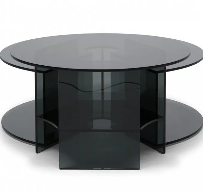 Pepe Soffbord Glas 70cm Smoke