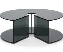 Pepe Soffbord Glas 90cm Smoke