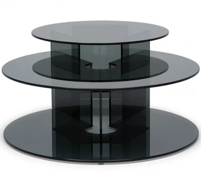 Pepe Soffbord Glas 40cm Smoke