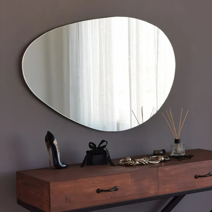 Porto Ayna 90x60 cm (90 x 60 x 1,2 cm) Vit Spegel