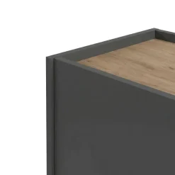 Prague (150 x 82,9 x 40,5 cm) Konsolbord Antracit naturlig ek svart