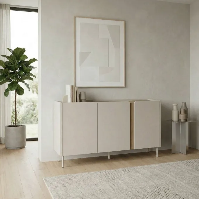 Prague (150 x 82,9 x 40,5 cm) Konsolbord Sandsten naturlig ek