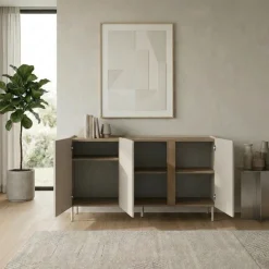 Prague (150 x 82,9 x 40,5 cm) Konsolbord Sandsten naturlig ek