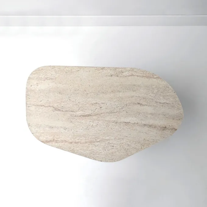 Praia (100 x 35 x 60 cm) Travertin Valnöt Skrivbord