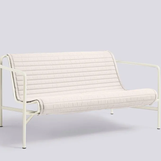 Quiltad Dyna Till Palissade För Loungesoffa, Krämvit