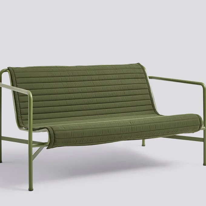 Quiltad Dyna Till Palissade För Loungesoffa, Olivgrön