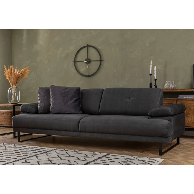 Quito (239 x 99 x 83 cm) 3-sits bäddsoffa Antracit
