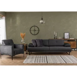 Quito (239 x 99 x 83 cm) 3-sits bäddsoffa Antracit