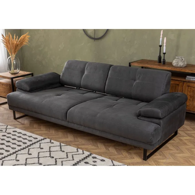 Quito (239 x 99 x 83 cm) 3-sits bäddsoffa Antracit