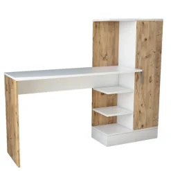 Quito (152,3 x 120 x 40 cm) Skrivbord Atlantisk furu vit