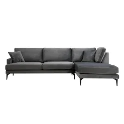 Quito Hörn (283-180 x 90 x 88 cm) Hörnsoffa Antracit, Vänster