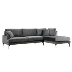 Quito Hörn (283-180 x 90 x 88 cm) Hörnsoffa Antracit, Vänster