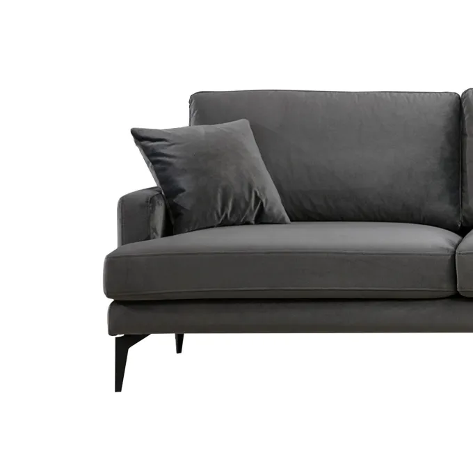 Quito Hörn (283-180 x 90 x 88 cm) Hörnsoffa Antracit, Vänster