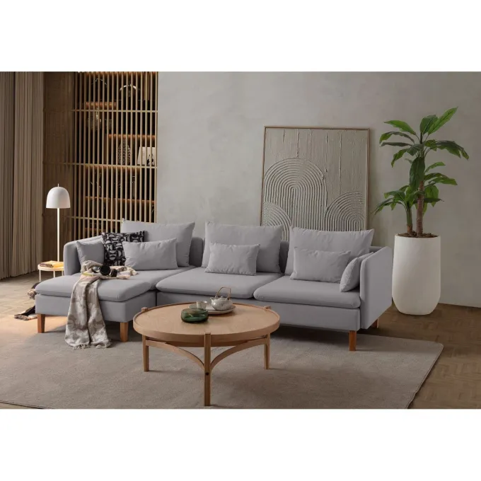 Quito Relax (185 x 95 x 92 cm) Hörnsoffa Grå