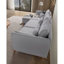 Quito Relax (185 x 95 x 92 cm) Hörnsoffa Grå