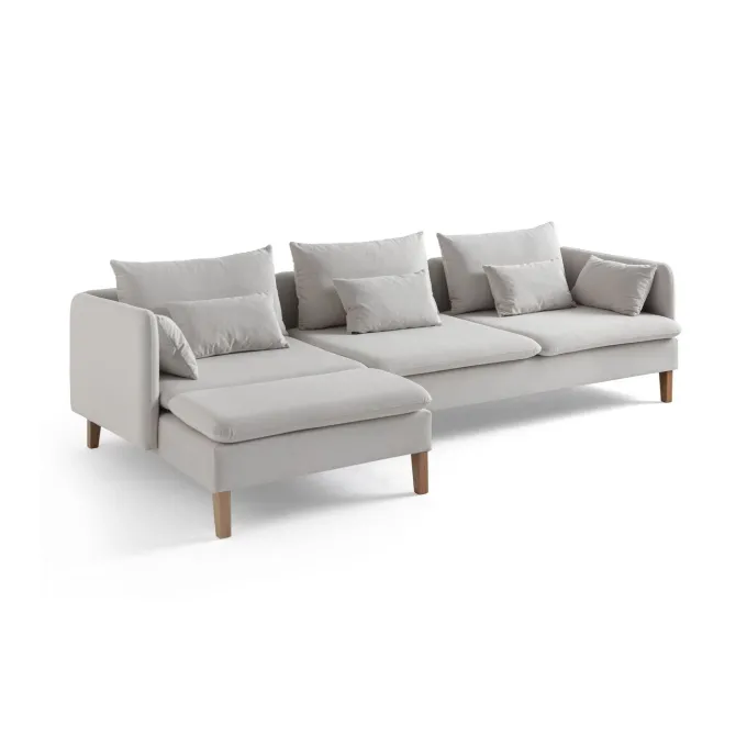 Quito Relax (185 x 95 x 92 cm) Hörnsoffa Creme