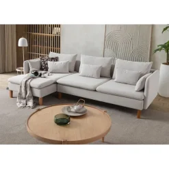Quito Relax (185 x 95 x 92 cm) Hörnsoffa Creme