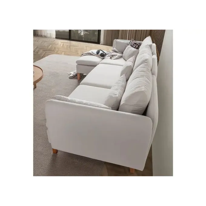 Quito Relax (185 x 95 x 92 cm) Hörnsoffa Creme