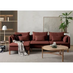 Quito Relax (185 x 95 x 92 cm) Hörnsoffa Kakelröd