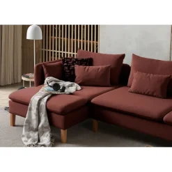 Quito Relax (185 x 95 x 92 cm) Hörnsoffa Kakelröd