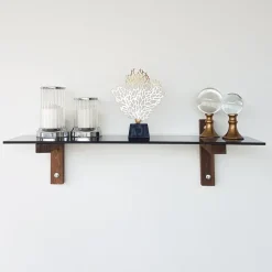 R101 (85 x 25 cm) Valnöt Rökt Vägghylla