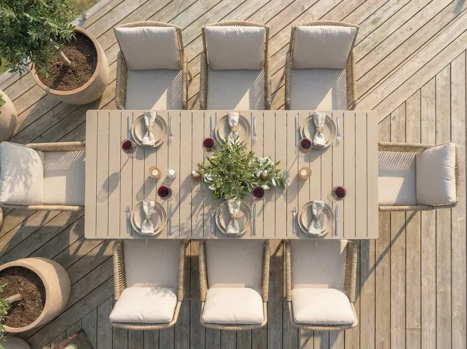 Ravenna Matbord 220x95 cm Khaki
