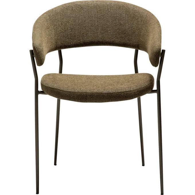Reboot Stol Dark Olive, Antique Brass