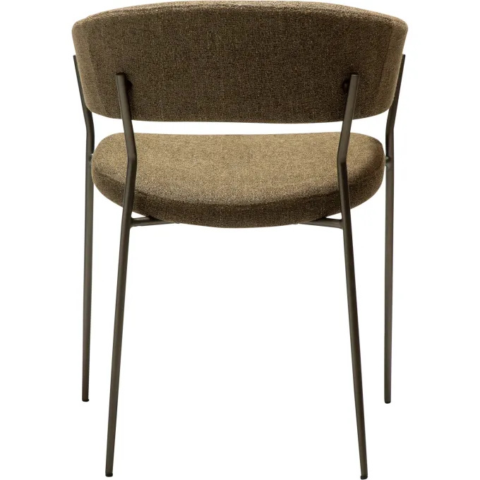 Reboot Stol Dark Olive, Antique Brass