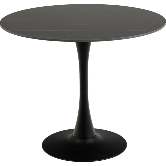 Rennes Matbord Rund 90 cm Svart Grantham