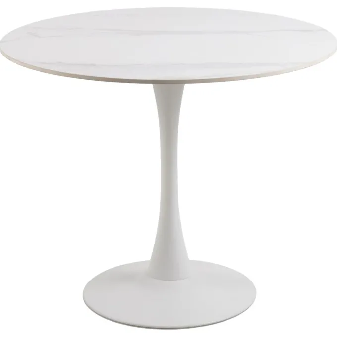 Rennes Matbord Rund 90 cm Vit Unico