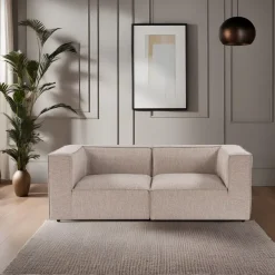 Reykjavik 2 (95 x 190 x 65 cm) 2-sitssoffa Sandbeige