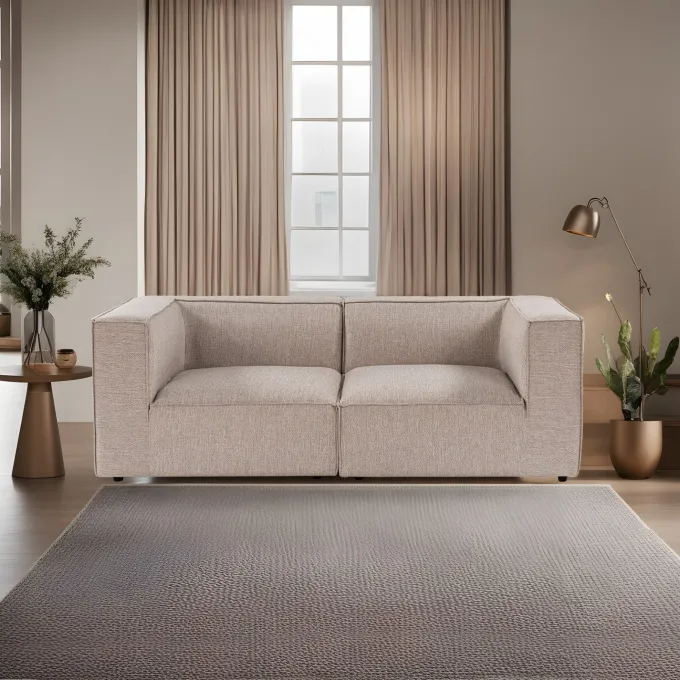 Reykjavik 2 (95 x 190 x 65 cm) 2-sitssoffa Sandbeige