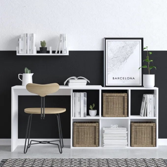Reykjavik (74 x 145 x 45 cm) Skrivbord Vit ek