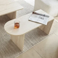 Reykjavik (82 x 40 x 33 cm) Soffbordsset Brons travertin