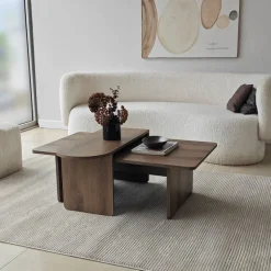 Reykjavik (82 x 40 x 33 cm) Soffbordsset Brons valnöt